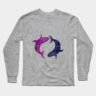 Yin Yang Whales Long Sleeve T-Shirt